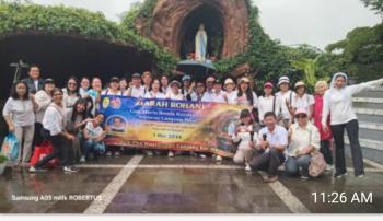 Memasuki Bulan Maria, Ratusan Devosan Keuskupan Tanjungkarang Ziarah Bersama ke Sekincau